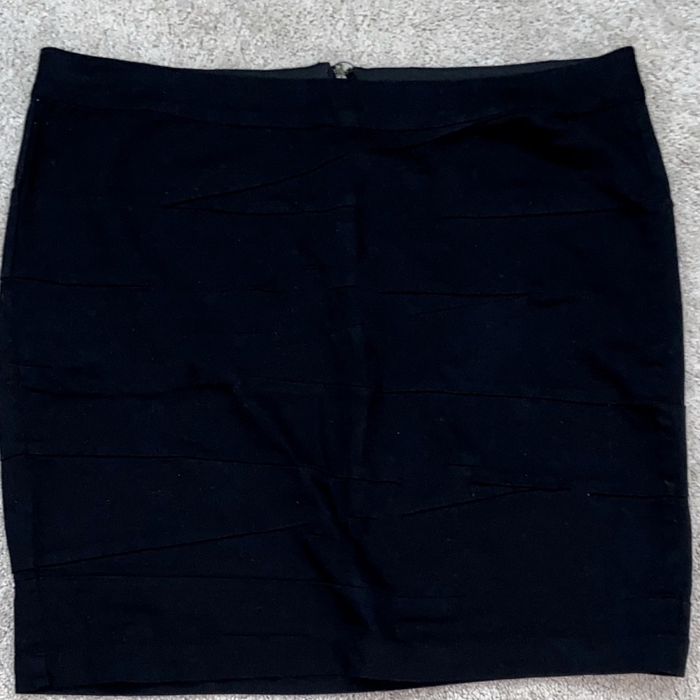 Lane Bryant black jean skirt